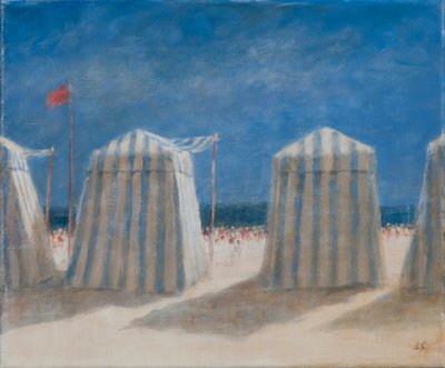 Beach Tents, Brittany, 2012 by Lincoln Seligman